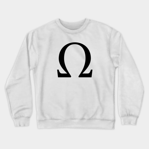 Black Omega Crewneck Sweatshirt by lolosenese